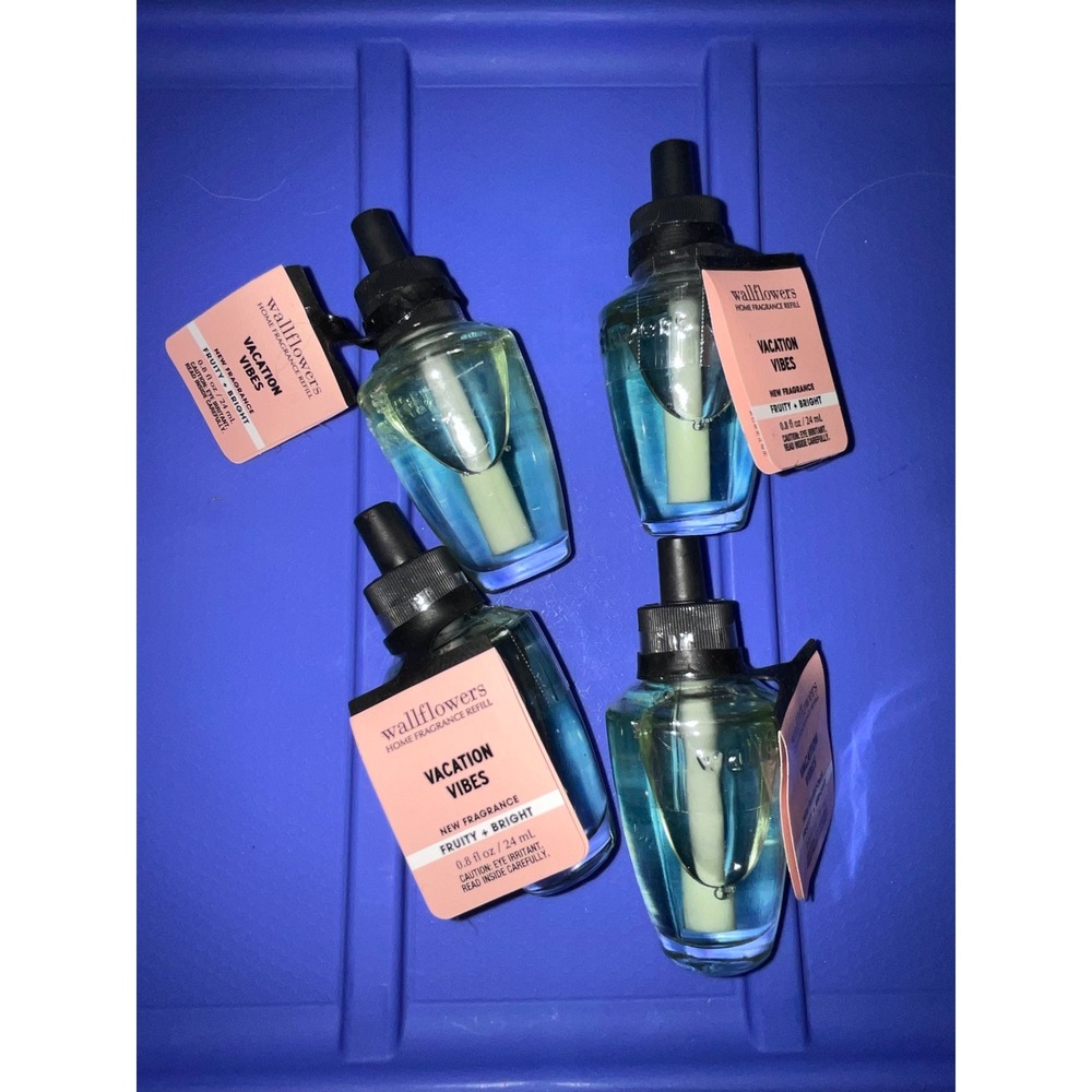 Bath and Body Works Wallflowers Home Refills Vacation Vibes 4 Pack Bulbs